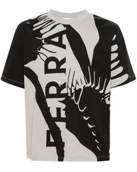 Ferragamo - Graphic-Print Cotton T-Shirt - Lyst