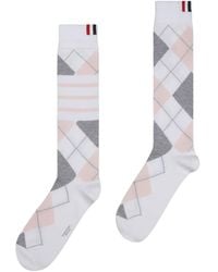 Thom Browne - Argyle Intarsia-Knit Socks - Lyst
