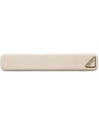Prada - Triangle-Logo Hair Clip - Lyst