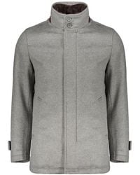 Herno - Cashmere High-Neck Single-Breasted Coat - Lyst