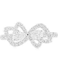 HYT Jewelry - Platinum Diamond Bow Ring - Lyst