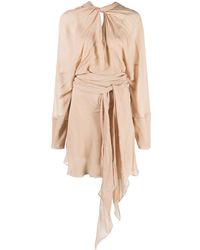 Maison Margiela - Draped Silk Minidress - Lyst