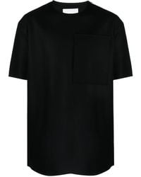 Jil Sander - Zip-Detail Wool T-Shirt - Lyst