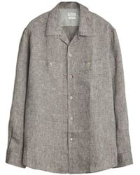 Brunello Cucinelli - Button-Down Shirt With A Melange Effect - Lyst