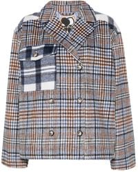 Munthe - Lorna Checked Double-breasted Jacket - Lyst