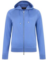 Moorer - Nivola Zip-Up Drawstring Cardigan - Lyst