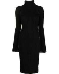 Patrizia Pepe - Cut-Out Ribbed Midi Dress - Lyst