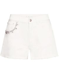 Area - Crystal-Embellished Shorts - Lyst