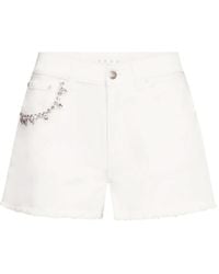 Area - Crystal-Embellished Shorts - Lyst