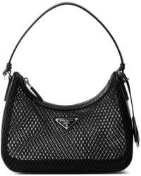 Prada - Re-Edition 2005 Mesh And Brushed Leather Bag - Lyst