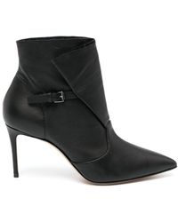 Casadei - 80mm Buckled Leather Boots - Lyst