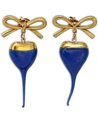 OTTOLINGER - Bow-Detail Heart-Drop Earrings - Lyst