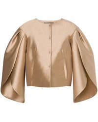 Alberta Ferretti - Petal-Sleeve Mikado Jacket - Lyst