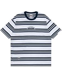 Aape By A Bathing Ape - Logo-Embroidered Striped Cotton T-Shirt - Lyst