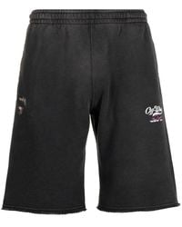 Off-White c/o Virgil Abloh - Wave Off Cotton Track Shorts - Lyst