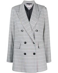 Tommy Hilfiger - Checked Double-breasted Blazer - Lyst
