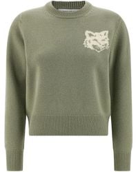 Maison Kitsuné - Contrast Fox Head Sweater - Lyst