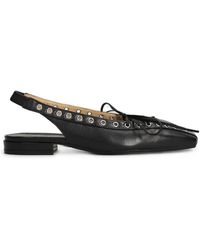 Alchimia - Eyelet-Embellished Lace-Up Ballet Flats - Lyst