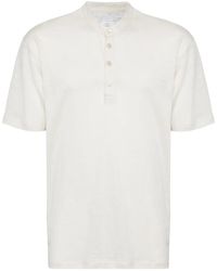 Eleventy - Buttoned Linen-Cotton T-Shirt - Lyst