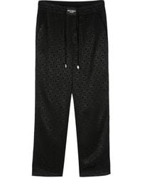 Just Cavalli - Jacquard-Logo Straight-Leg Trousers - Lyst