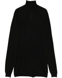 Rick Owens - High-Neck Wool Sweater - Lyst