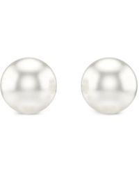Swarovski - Matrix Crystal-Pearl Stud Earrings - Lyst