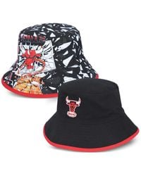 Mitchell & Ness - Hardwood Classics Chicago Bulls Reversible Bucket Hat - Lyst