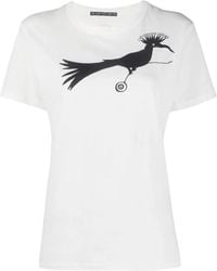 10 Corso Como - Bird-Print Cotton T-Shirt - Lyst