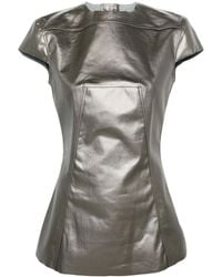 Rick Owens - Edfu Ss T-Shirt Im Metallic-Look - Lyst