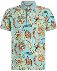 Etro - Polo Shirt With All-over Graphic Print - Lyst