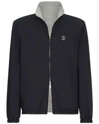 Brunello Cucinelli - Bonded-Nylon Reversible Outerwear Jacket With Logo - Lyst