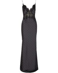 Self-Portrait - Polka dot lace maxi dress - Lyst
