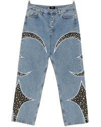 THUG CLUB - Studded Straight-Leg Jeans - Lyst