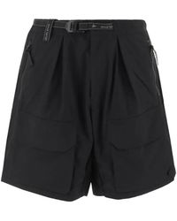 and wander - Pleated Pocket Bermuda Shorts - Lyst