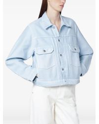 Victoria Beckham - Logo-Patch Denim Jacket - Lyst
