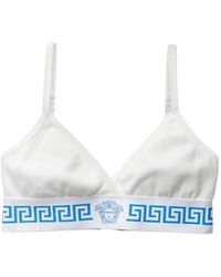 Versace - Geribbelde Bralette Van Katoen-Jersey - Lyst