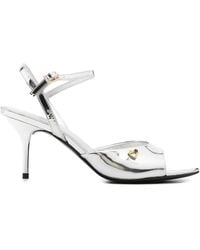 Love Moschino - Heart-Detail Heeled Sandals - Lyst