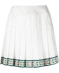 Casablancabrand - Laurel Pleated Silk Miniskirt - Lyst