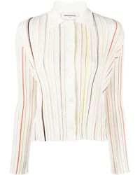 Sonia Rykiel - Striped Cotton-Blend Cardigan - Lyst