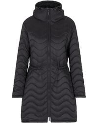 Emporio Armani - Quilted Hooded Coat - Lyst