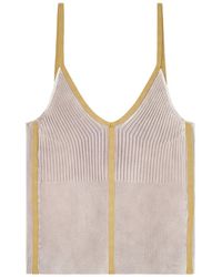 DIESEL - Rib-Knit Cami Top With Contrast Bands - Lyst