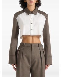 Manière De Voir - Bernadette Cropped Shirt - Lyst