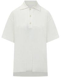Ami Paris - Short-Sleeve Wool Polo Shirt - Lyst
