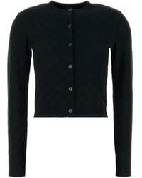 Gucci - Gg Supreme Knit Cardigan - Lyst