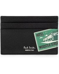 Paul Smith - Logo-Print Leather Card Holder - Lyst