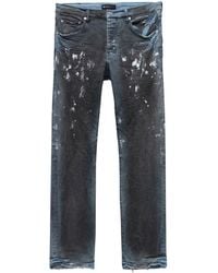 Purple Brand - Gerade Jeans mit Farbklecks-Print - Lyst