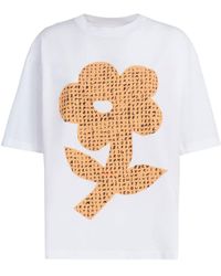 Marni - Floral-print Cotton T-shirt - Lyst