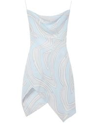 PUCCI - Labirinto Print Crêpe De Chine Dress - Lyst