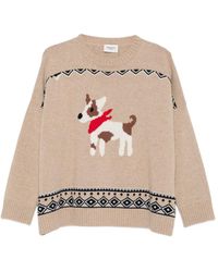 Weekend by Maxmara - Pavidi Intarsia-Knit Crew-Neck Sweater - Lyst