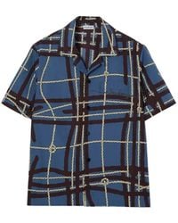 Burberry - Relaxed Fit Knot Check Cotton Shirt - Lyst